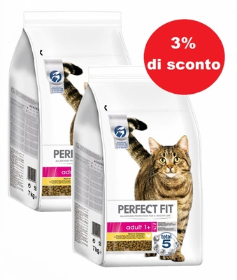 PERFECT FIT Adult 1+ con pollo 2x7kg - 3% di sconto in un set