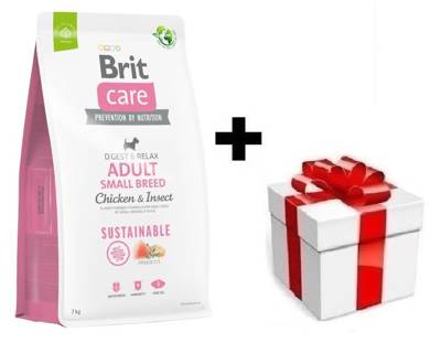 BRIT CARE Dog Sustainable Adult Small Breed Chicken & Insect 7kg + sorpresa per il cane GRATIS