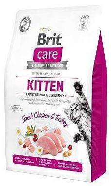 Brit Care Cat Grain-Free Kitten Healthy Growth & Development Con pollo e tacchino 2kg + sorpresa per il gatto GRATIS
