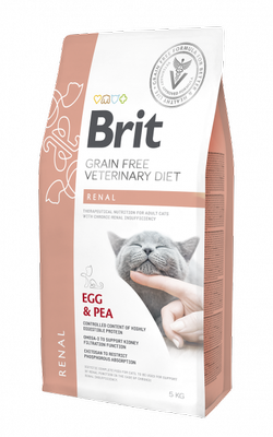 Brit Grain Free Veterinary Diet Cat Renal Uovo e piselli 5kg