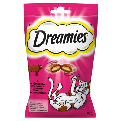 DREAMIES Snack per gatti con manzo 60g