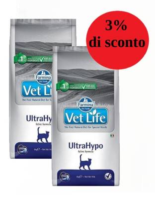Farmina Vet Life Feline UltraHypo 2x5kg - 3% di sconto in un set