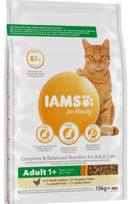IAMS-Alimento secco per gatti adulti Vitality, con pollo fresco 10 kg