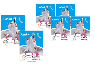 Lettiera per gatti in silicone Sand Micro - PH Control 6x3,8l (cambia colore per verificare i primi segni di malattia)