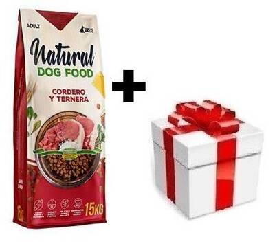 Natural Dog Food 15kg. 62%  di carne - Senza pollo + sorpresa per il cane GRATIS