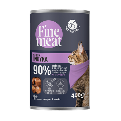 PetRepublic Fine Meat piatto di tacchino 400g per gatti