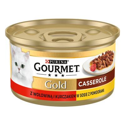 Purina Gourmet Gold con manzo e pollo in salsa di pomodoro 85g